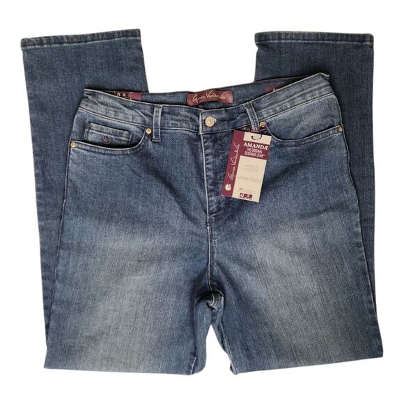 Gloria Vanderbilt Amanda Jeans 14P High Rise Straight Petite - Picture 2 of 13